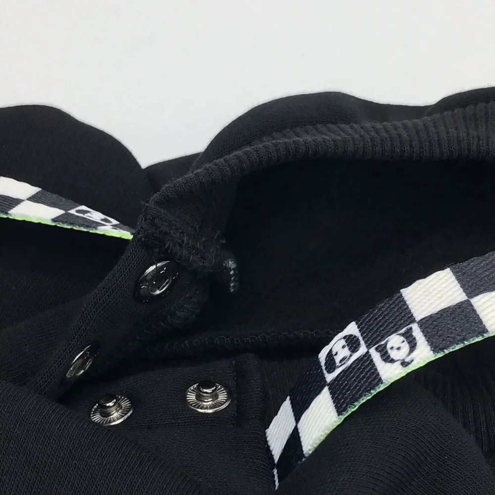 MOSHIQA Black Dog Cat Sweatshirt Size S M XL Hoodie Green Logo Designer Luxury